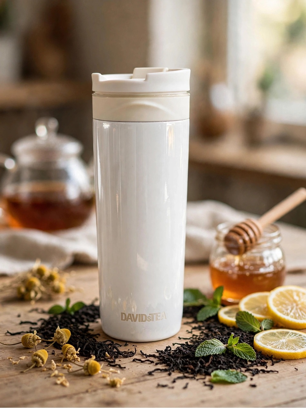 DAVIDsTEA Tea Press - White
